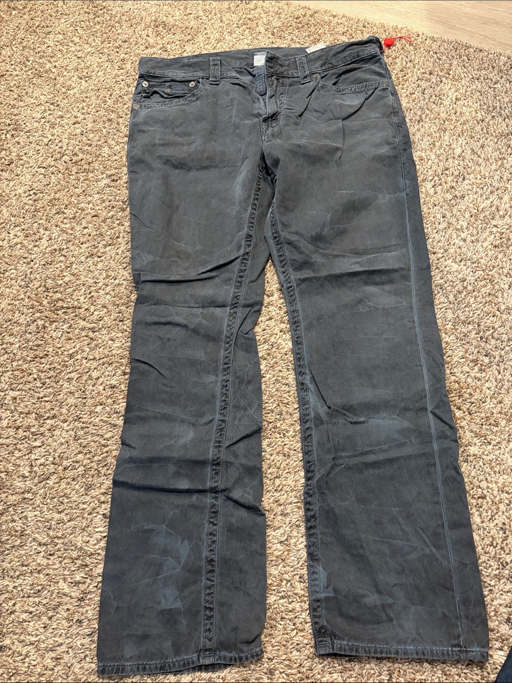 True Religion Black Wide-Leg Flare Jeans